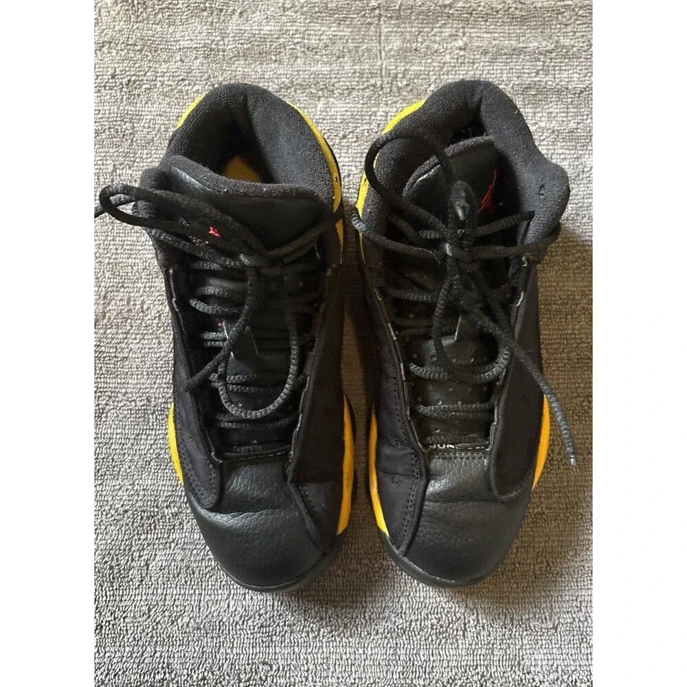 Nike Air Jordan Retro 13 Carmelo Black Yellow Kids Size 1.5Y 414575-035